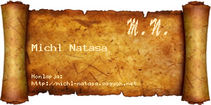 Michl Natasa névjegykártya
